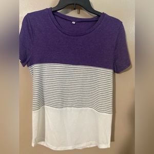 Purple white gray tunic, small